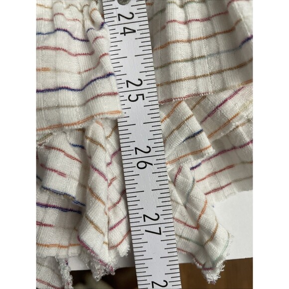 Cupio Blush Women's Sleeveless Top XL Off-White Distressed Stripe Casual Boho - Picture 6 of 15